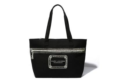 China Reusable Black Canvas Tote Bags Stylish Promotional Gift With Company Logo for sale