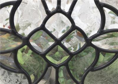 China Black Patina Door Glass Panes , Heat / Noise Resistance Decorative Glass Panes for sale