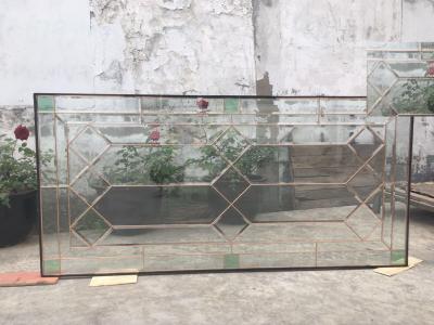 China Custom Wooden Door Glass , Theft Proof Bevel Translucent Glass Panels for sale