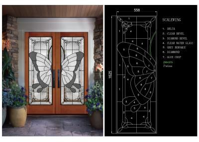 China Double Tempered Privacy Glass Slider Doors For Home Decor IGCC IGMA Certification for sale