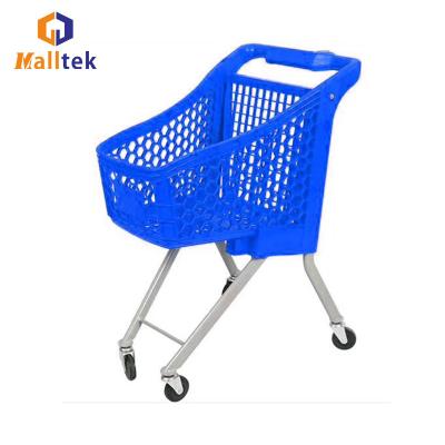 China Mini Plastic Grocery Store Trolley For Child Kids Colourful Trolley for sale