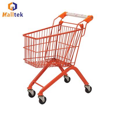 China Metal Supermarket Shopping Trolley Colourful Kids Ride With Toy for sale