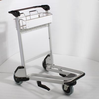 China Stainless Steel Airport Luggage Trolley Free Logo Design Airport Luggage Cart for sale