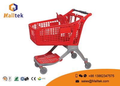 China Pure Plastic Supermarket Shopping Trolley Convenient Loading Capacity 80-160kg for sale