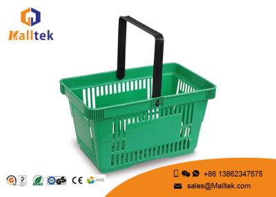 China Eco - Friendly Supermarket Shopping Basket Plastic Grocery Hand Baskets for sale
