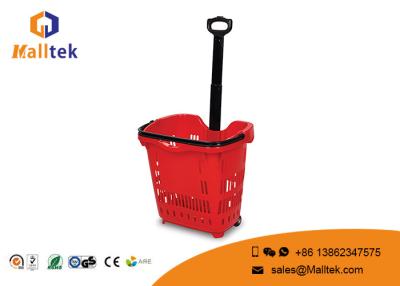 China Customized Color Shopping Basket Trolley Telescopic Handle Rolling Type for sale