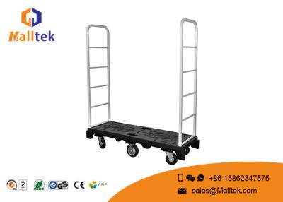 China Metal Warehouse Storage Cart U Boat Style Six Wheel Balance Trolly for sale