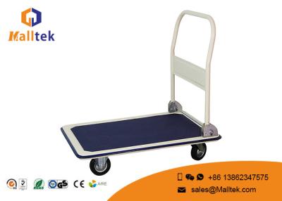 China 4 Wheels Industrial Logistics Trolley Flat Hand Push Trolley For Warehouse for sale