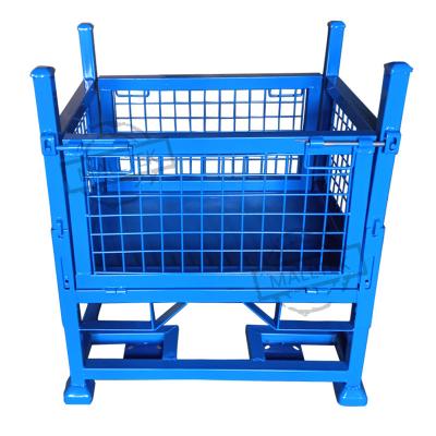 China Four Wheels Auto Parts Stackable Pallet Cages Powder Coating for sale