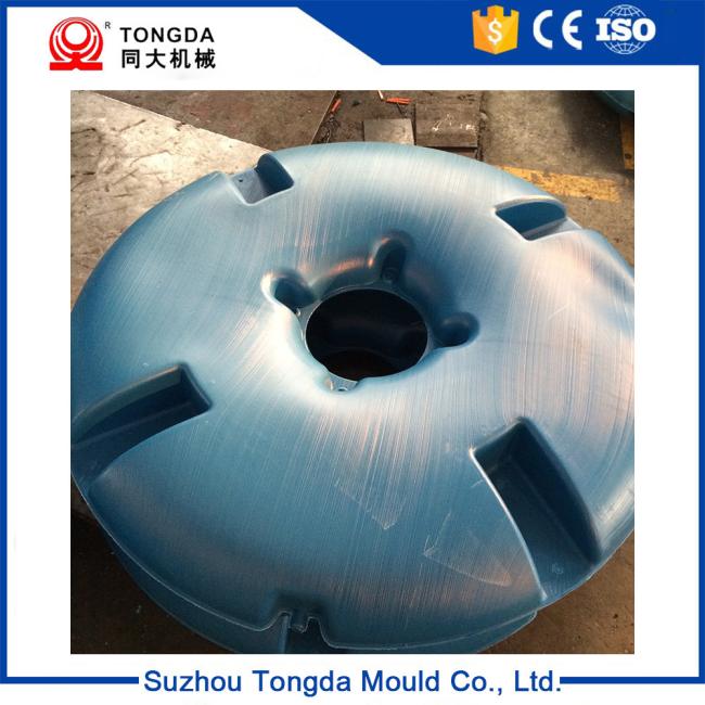 blow molding machine producing large buckets