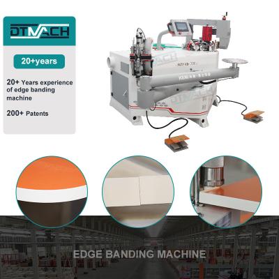 China DTMACH KN-700-3 rocker arm automatic edge banding machine pur glue round curve line edge banding machine for sale