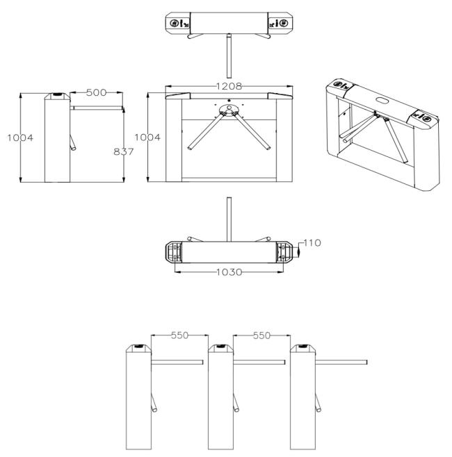 Turnstile operational close-up