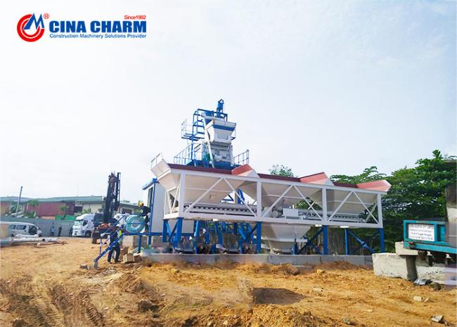 HZS50 concrete batching plant