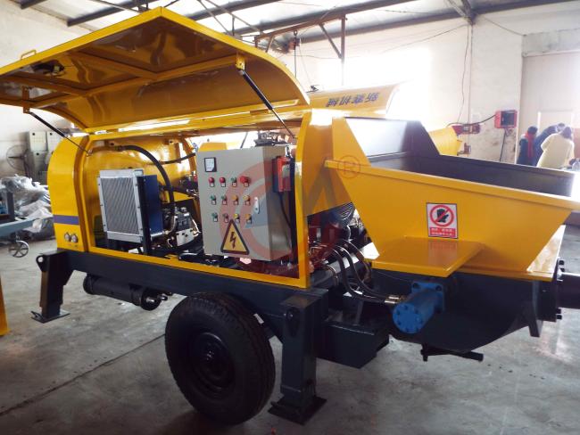 CE ISO Concrete pump towable 40m3/h electric motor trailer concrete pump