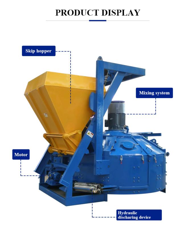 Small Capacity Planetary Cement Mixer MP750 concrete pan mixer