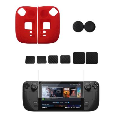 China Silicone Cover Set For Steam Deck 10 IN 1 Thumb Grips Tempered Film Sticker for sale