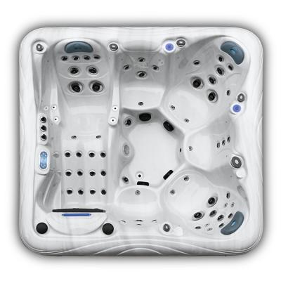 China Baño al aire libre de acrílico de la tina caliente de 6 personas de la tina del balneario de la hidroterapia con la cascada en venta