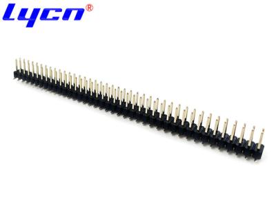 中国 SMT Type 2 Row Pin Header Connectors PA6T UL94V-0 Black 2-60Pin 販売のため