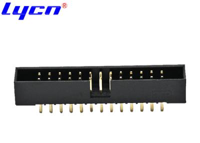 China 2.54 mm Double Row Header Connector DIP 180 Degree For PCB Board End for sale