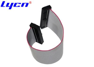China Electronic Grey Flat Ribbon Cable 1.27 Mm Pitch IDC 20 - 2000mm Length for sale