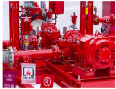 Chine Le système centrifuge de paquet de pompe à incendie du FEU NFPA20 de nanomètre avec simplifie la conception de tuyauterie à vendre
