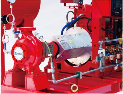 Chine Système de lutte contre l'incendie de pompe à incendie de moteur diesel de conducteur de moteur de la pompe centrifuge 50hz/60HZ de pompe à incendie de pompe aspirante de fin d'UL FM à vendre