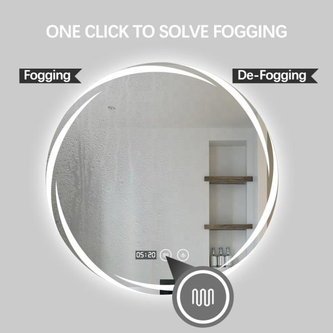 LED mirror installation example