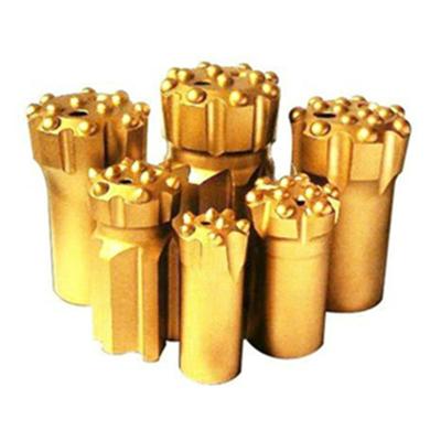 China Button bits T38-76 golden color drilling for marble and granite stone for sale