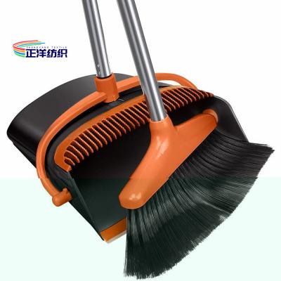 China PVC 86cm Foldable Broom And Dustpan Combo Long Handle Standing Dustpan And Broom Set for sale