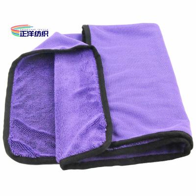 中国 16x24」布を乾燥する紫色の自動車Microfiberの布600gsm車 販売のため