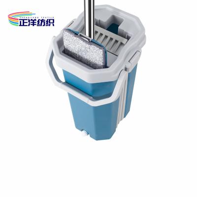 China 125cm Cleaning Mop Handle Plastic Water Squeezing Bucket Hand Wash Free Mop for sale
