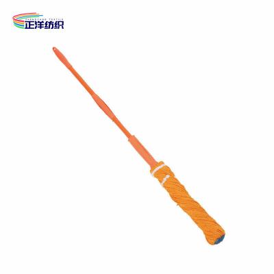 China Thread Cotton Cleaning Mop 120cm Length Plastic Handle 125Grams Wringing Dry Hand Wash Free for sale