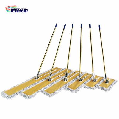 China 125cm Cotton Floor Mop Aluminum Handle Full Size 4 Ply Cotton Yarn Wet Mop for sale