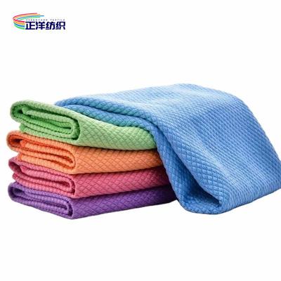 China 30x40cm 280GSM Shiny French Terry Cloth Window Glass Cleaning Car Polishing Cloth for sale
