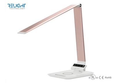 China Lámpara de escritorio sin cuerda del cargador inalámbrico color plata con el tacto Swith para Iphone X e Iphone 10 en venta