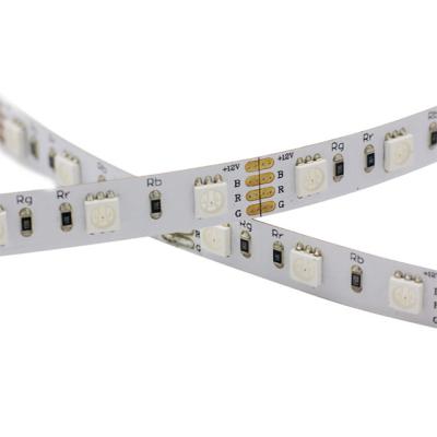 China Full color IC led strip 18w / m built - in IC 5050 Flexible LED Strip Lights with 3m tape on the back for sale