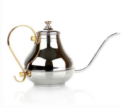 China bar cafe 650ml stainless steel gooseneck kettle pour over coffee hand drip pot for sale