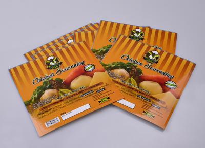 China Printing personalized sticky paper chicken seasoning can packaging sticker label for sale