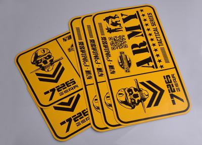 China Print yellow and black color outdoor UV resistant army tactical series advertising stickers decals custom for sale