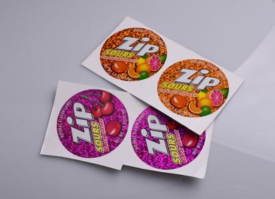 China Personalized printing permanent adhesive hologram vinyl candy box packaging sticky labels for sale