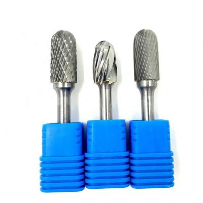 China Custom 6 Mm Solid Carbide Burrs  Arc Pointed Nose Tungsten Carbide File for sale