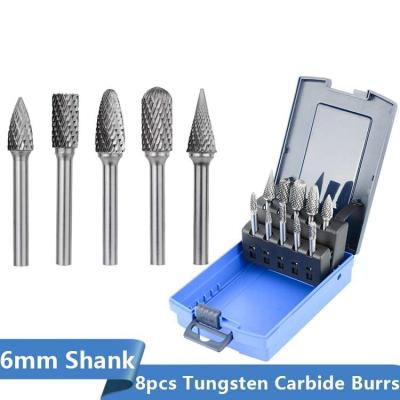 China Metal Wood Grinding Engraving Polishing Tungsten Rotary Burr Set 10pcs 6mm for sale