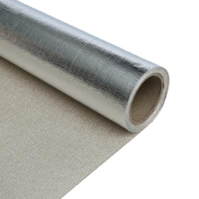 China 18um Aluminum Foil Fiberglass Cloth For Heat Reflection And Heat Insulation for sale
