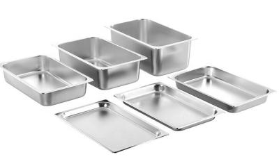 China 1/4 2/4 Stainless Steel Food Pan , 201 304 Stainless Steel GN Container for sale
