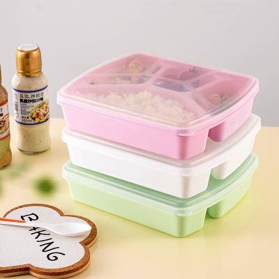 China 1280ml Reusable Bento Lunch Box 4 Compartments for sale
