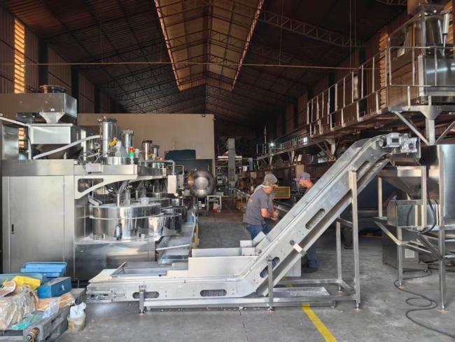 Customer production line in operation