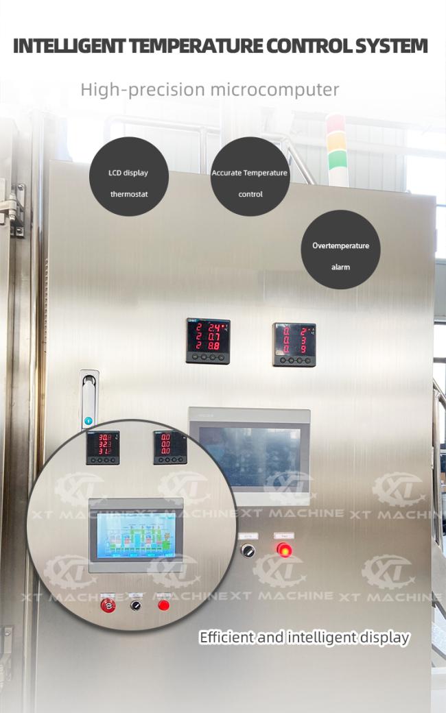 Nut roasting machine control panel
