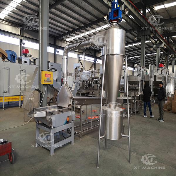 Peanut cutting machine installed in customer facility