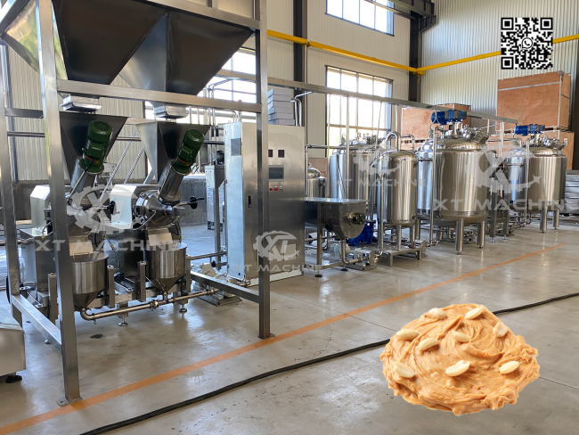 Peanut butter processing plant setup