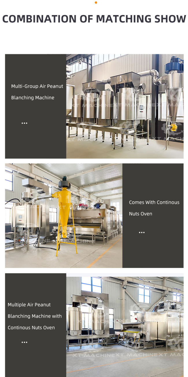 Peanut blanching system diagram